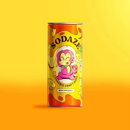 Sodaze Infused Craft Soda 30mg - Spicy Pineapple (250ml) | Cannamart